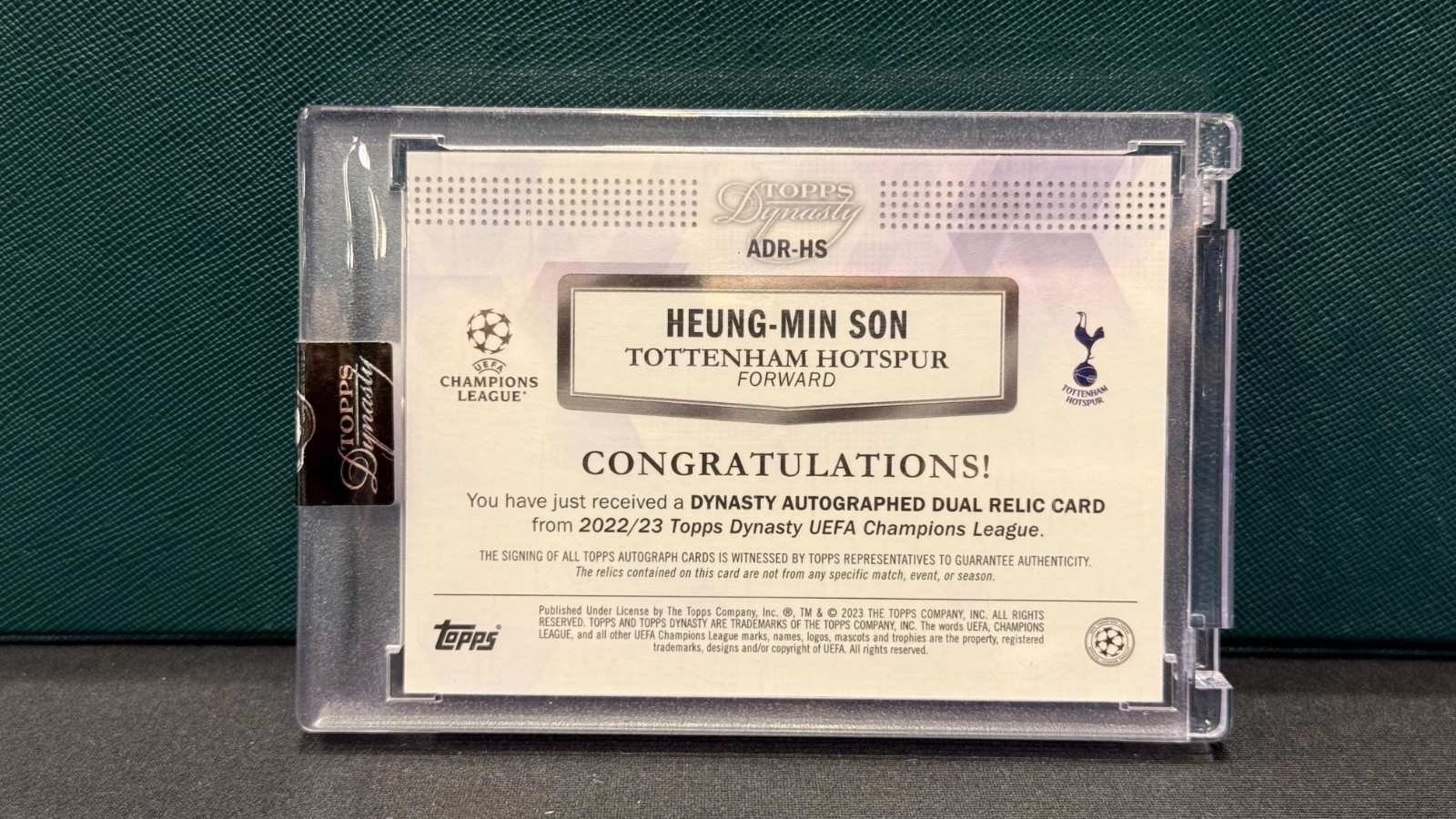 2022 Topps Dynasty UEFA Champions League Heung-Min Son Patch Auto 1/1 view 2