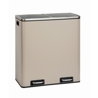 Svita TM2X30 Treteimer 60 Liter Abfalleimer MüLleimer Design MüLltrennung Taupe
