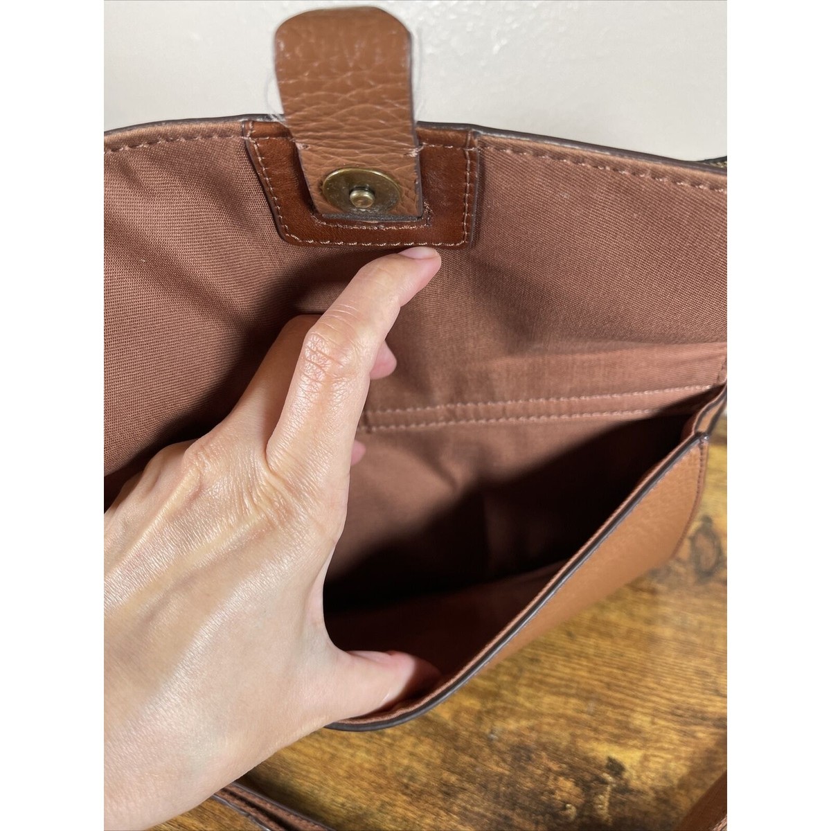 FOSSIL Kinley Crossbody Purse Brown Pebbled Leather Shoulder FOSSIL Kinley Crossbody Purse Brown Pebbled Leather Shoulder