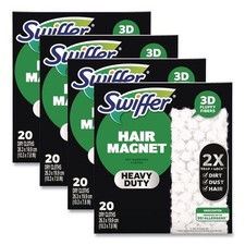 Swiffer 77197 10.3" x 7.8" Heavy-Duty Dry Refill Cloths - White 80/CT New