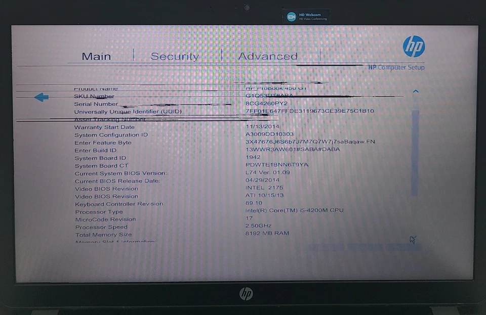 HP ProBook 450 G1 Laptop Intel i5-4200M 8GB Ram OHNE HD/OS (FL) - Bild 2 von 4