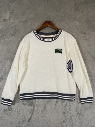 Ohio Bobcats Sweater Womens Large NCAA Football Crewneck Pullover Concepts Sport - Picture 2 of 8