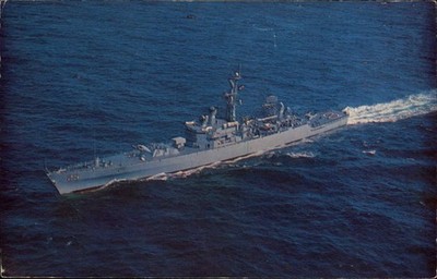 USS BAINBRIDGE Missile Frigate DLGN25 c1970-80S Vintage Postcard