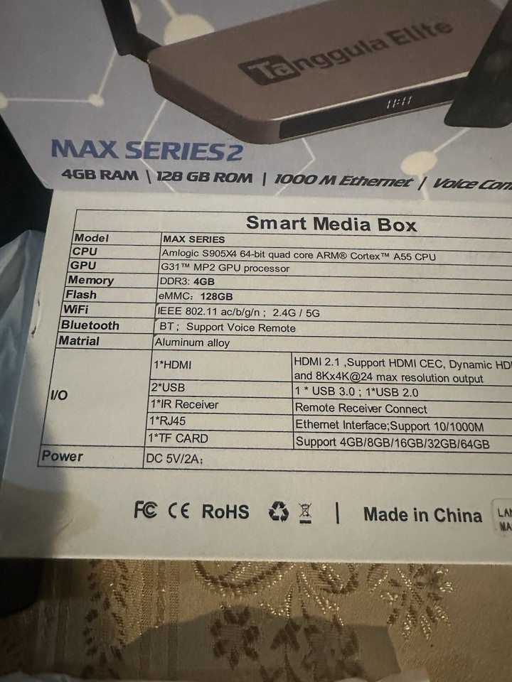 tanggula Elite Max Smart Media Player W/ Voice Remote + Bonus Remote ...