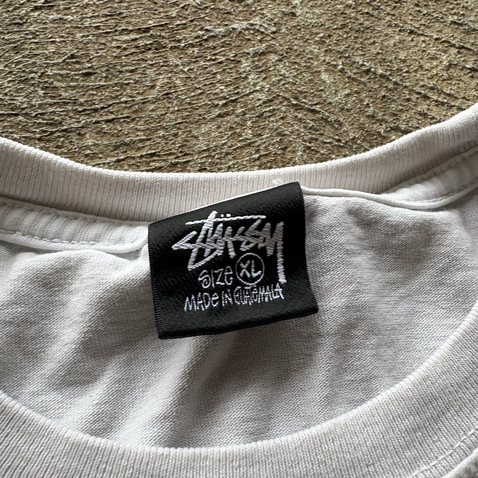 Y2K Stussy blocky letter tee White mens xl thumbnail 3