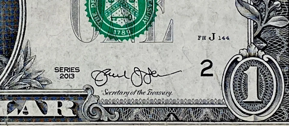 Star Note 1966 Year Note B 15701966 * FW 2013 Fancy Serial Number $1 Dollar Bill - Image 4 of 4