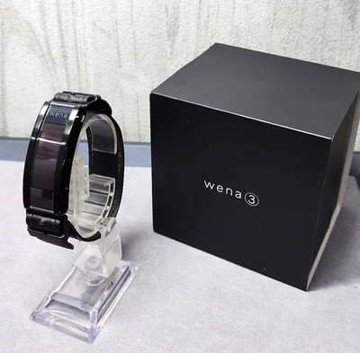 SONY wena3 Premium Black Rubber Band Smart Watch for iOS/Android from Japan