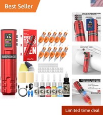 Wormhole Professional Wireless Tattoo Kit – Complete Set with 1800mAh Battery