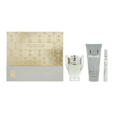Rabanne Invictus EDT 50ml, Eau de Toilette 10ml + Shower Gel 100ml Gift Set Him