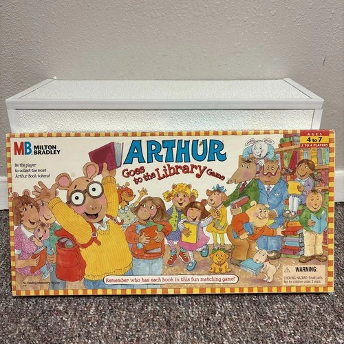 Vintage Arthur Goes To The Library Game 100% COMPLETE EUC Milton Bradley PBS1999