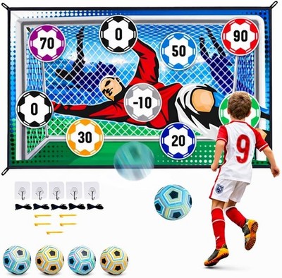Fußball Genauigkeit Zielspiel mit 4 Bällen & Anzeigetafel - Indoor Outdoor Fußball