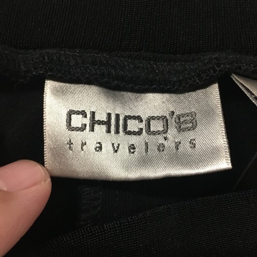 Chicos Travelers Ankle Pants Womens 1 Reg (actual 31x28.5) Black High Rise NEW - Picture 14 of 20