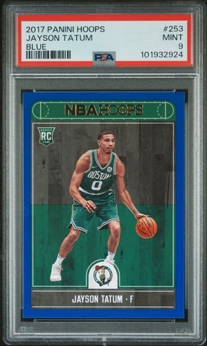 2017-18 Panini NBA Hoops - Blue #253 Jayson Tatum Rookie (RC) PSA 9
