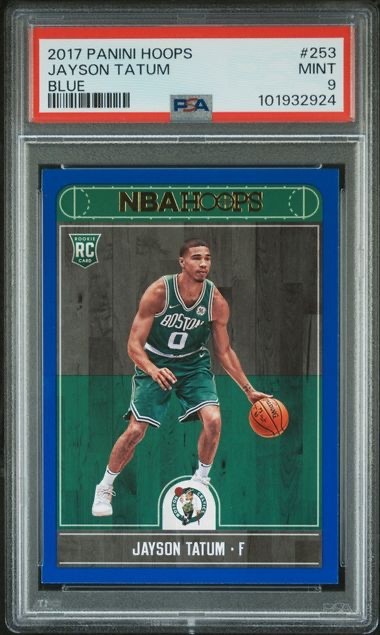 2017-18 Panini NBA Hoops - Blue #253 Jayson Tatum Rookie (RC) PSA 9