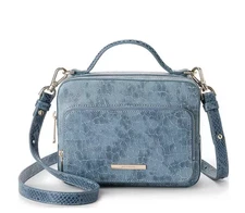 NWT BRAHMIN Zostera Collection Tori Bellbottom Blue Crossbody Bag