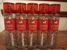 BATH AND BODY WORKS MILK PEPPERMINT BARK TRUFFLE FINE FRAGRANCE MIST LOT 5 NEW