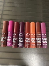 Lot Of 8 NYX Smooth Whip Matte Lip Cream Assorted Colors