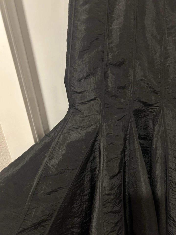 Юбка макси KM Collections Milla Bell размер 14 черная тафта тюльпан с потертостями официальная - Изображение 3 из 4