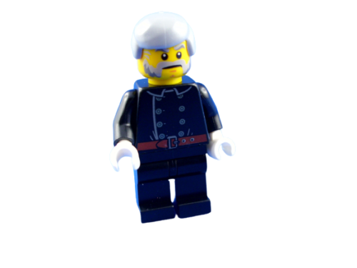 Lego Feuerwehrmann mit schwarzer Jacke Minifigur City hol120 Figur Town Neu