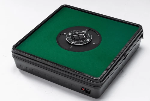 Portable Mahjong Machine Travel Pusher Automatic Mini-Mahjong Table w/Rack Black - Picture 11 of 11