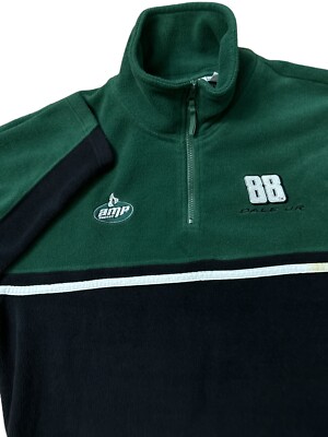 Vintage Nascar Dale Earnhardt Jr. Fleece 1/4 Zip Jacket Large Winners Circle Y2K