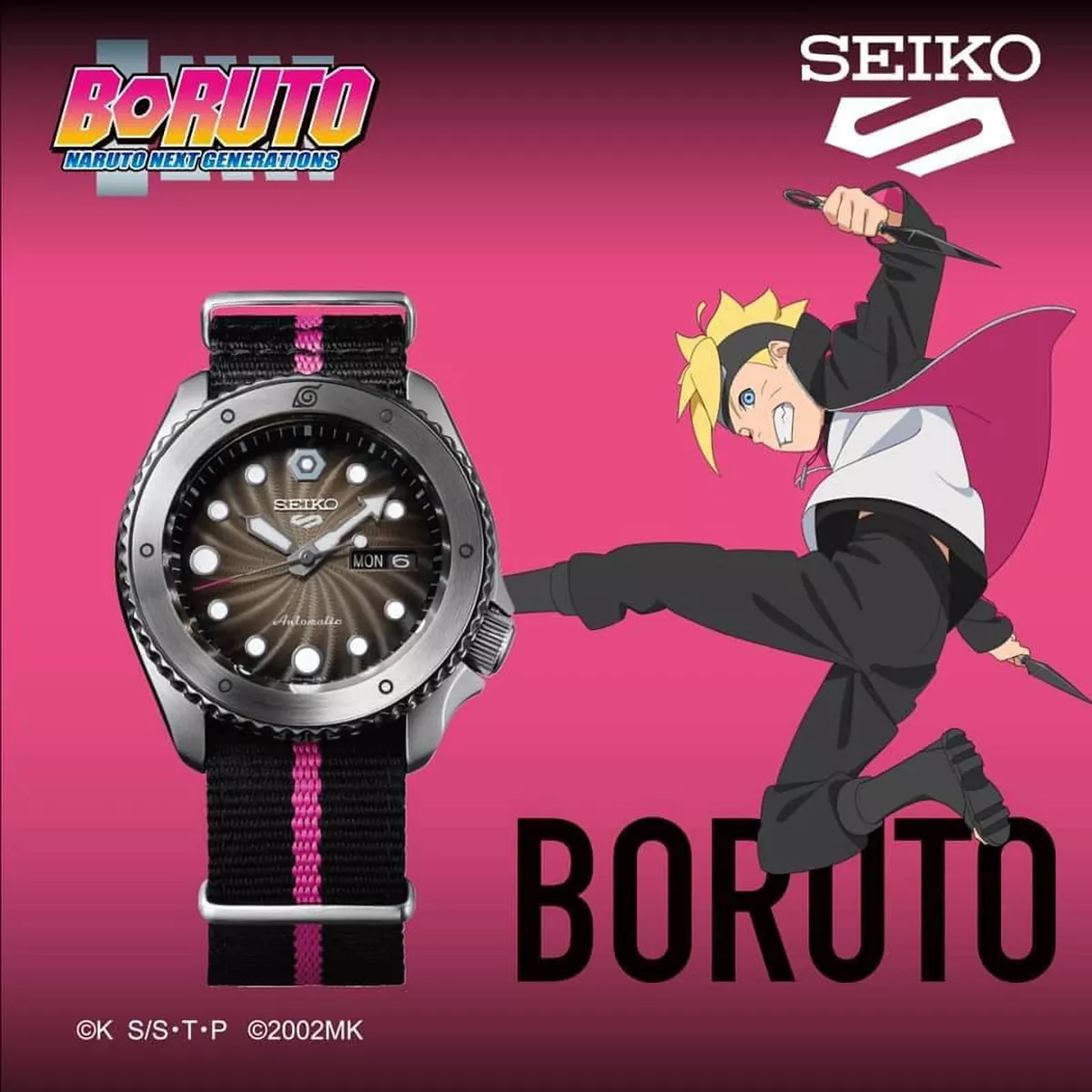 SEIKO 5 Sports Naruto Boruto BORUTO UZUMAKI Limited Edition Men