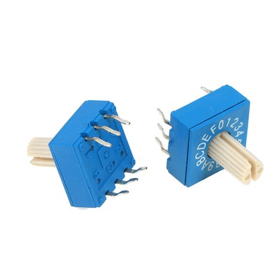 1PCS 0-F Rotary Encoder Switch with Handle 16-bit 8421C Positive Code 3:3 SwitWR