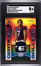 🔥JERSEY NUMBER 7/10 SGC 9 RC TEAM LOGO PATCH CJ STROUD CERTIFIED MIRROR  PURPLE