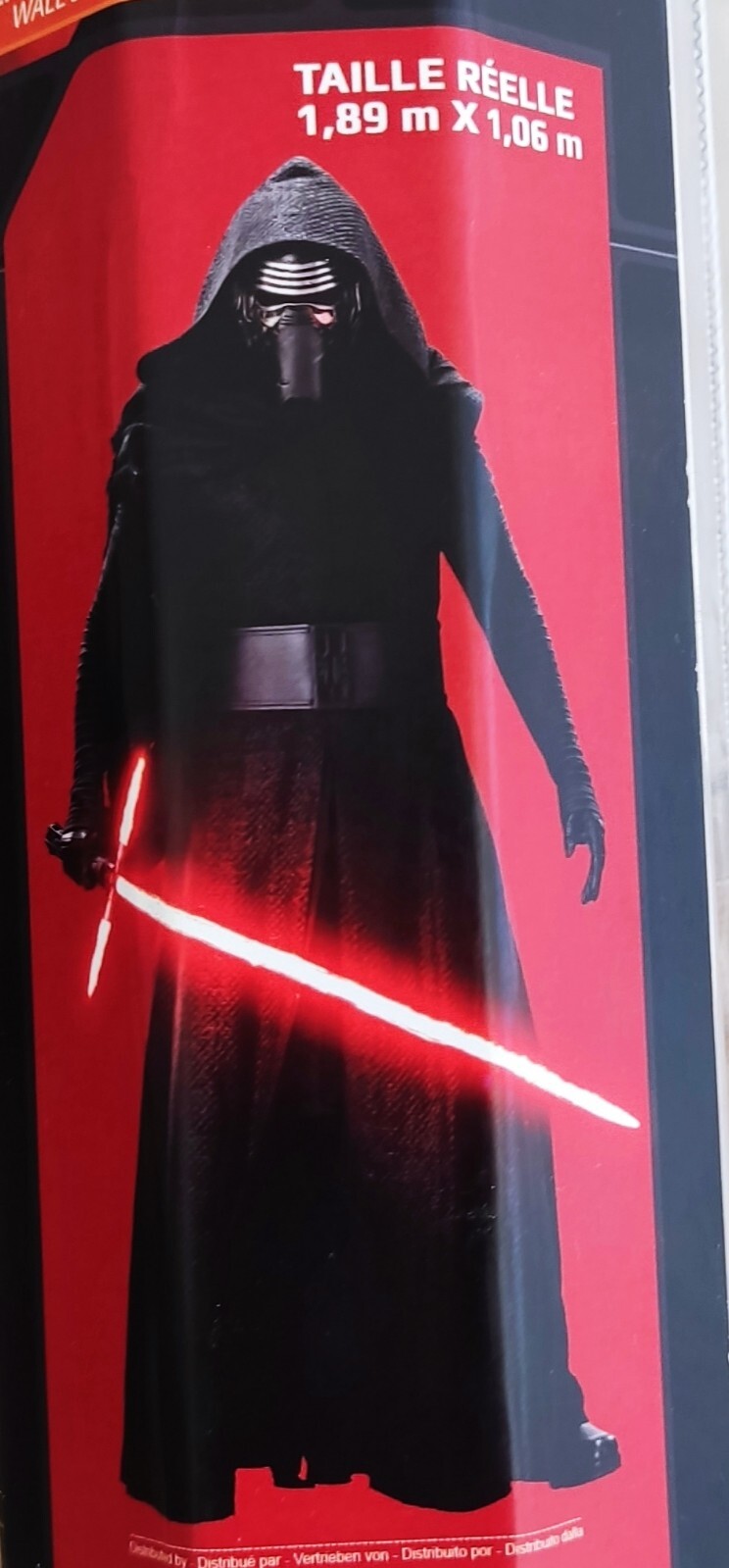 Sticker mural Star Wars Kylo Ren 1,79 m ABYstyle en vinyle adhésif neuf pour stickers