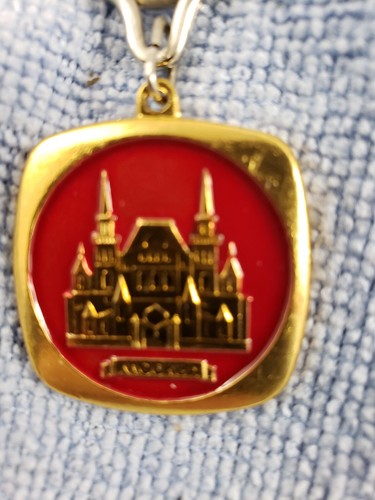 Vintage Keychain MOCKVA Brass Keyring Two Sided - Picture 5 of 6