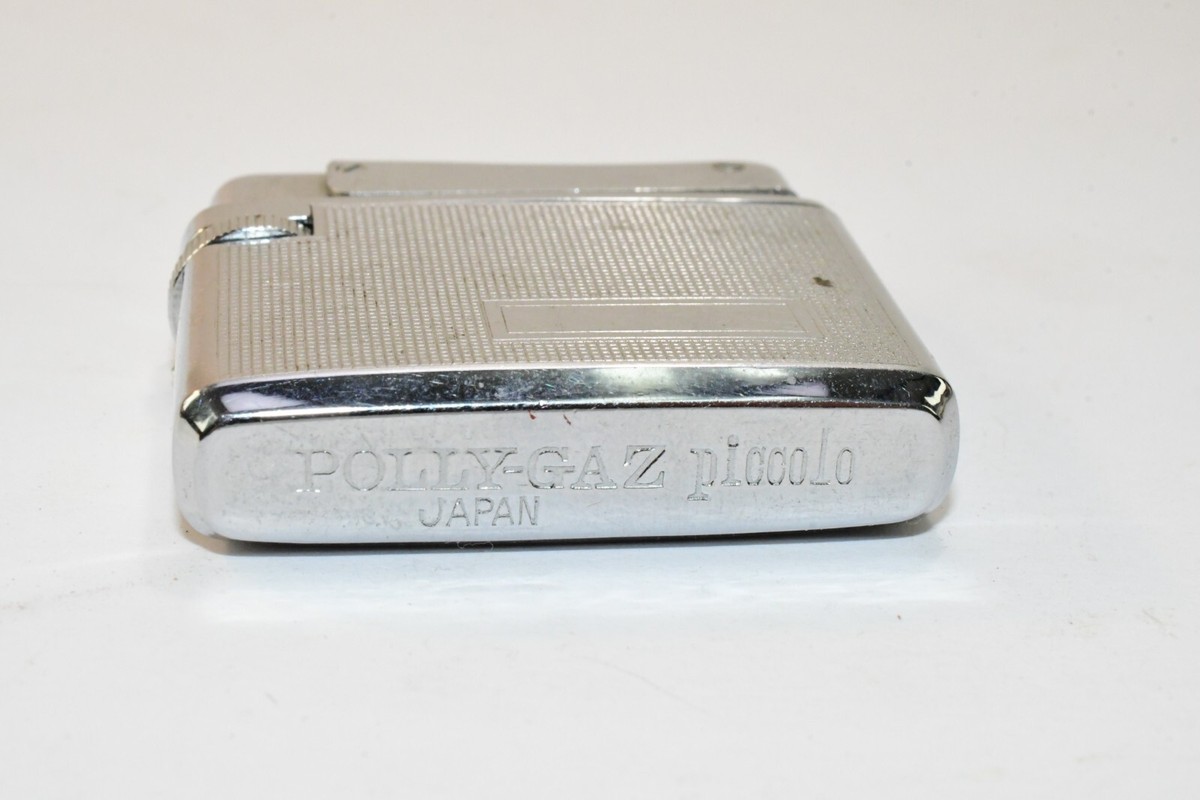 Cigarette Lighter Poly Gaz Century Collectible Silver Japan Cigarette Lighter Poly Gaz Century Collectible Silver Japan