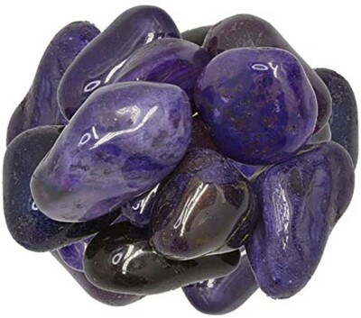 lb Dyed Purple Agate Tumbled Stones Grade XLarge