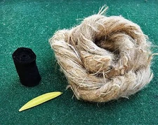 Oakum & charcloth - Bushcraft fire starter bow drill, fire piston, flint & steel