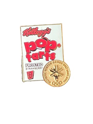 Superbe Broche Vintage Kellogg's Olympic Sponsor – émaillé Ton Or, édition Limitée 1992