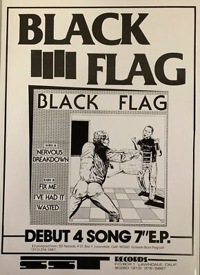 283570 Black Flag 4 Song E.P. PRINT POSTER