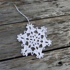 Palline per albero di Natale fatte a mano all'uncinetto decorazioni natalizie 1 set da 10 fiocco di neve