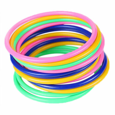 10× Wurfringe Kreis Hoopla Spiel Spaß werfen zum Haken Kinder Y1S8 Kind D4I8