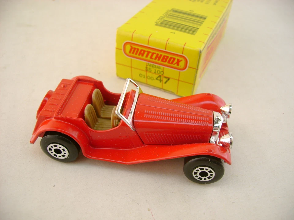 1983 MATCHBOX SUPERFAST #47 RED SS 100 JAGUAR NEW IN BOX - Image 2 of 3