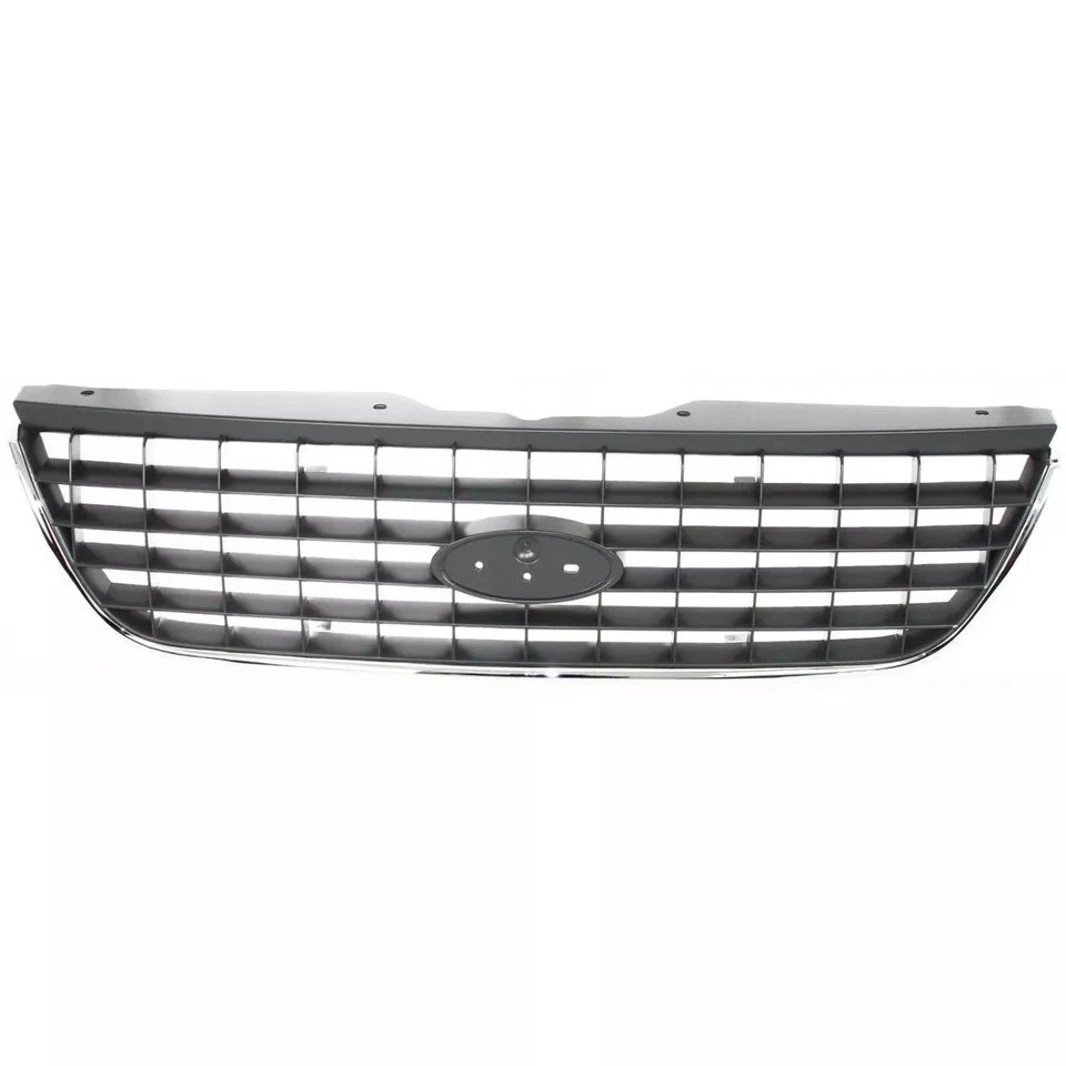 New Front Chrome / Gray Grille & Headlight & Park Light Fits 2002-2003 Explorer - Image 2 of 4