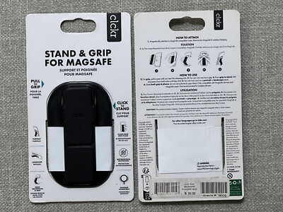 Clckr Stand & Grip for Magsafe Phone Grip Color Black
