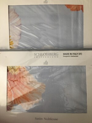 SCHLOSSBERG SWITZERLAND PIPPA BLEU 2pc EURO SHAMS MULTI COLORED NIP BEAUTIFUL