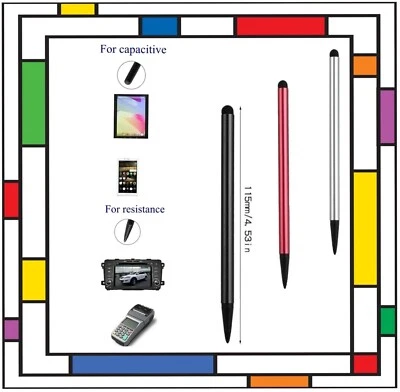 PUN 2in1 STYLUS TOUCH & RESISTANCE SCREEN PEN FOR SAMSUNG IPHONE IPAD TABLET DOC SIG