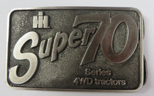 Vintage INTERNATIONAL HARVESTER SUPER 70 Belt Buckle Pewter Series 4WD Tractors