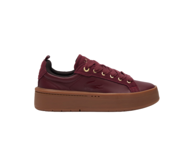 LACOSTE WOMENS TENNIS SHOE BURGUNDY CARNABY PLAT, 7-46SFA0035AMD