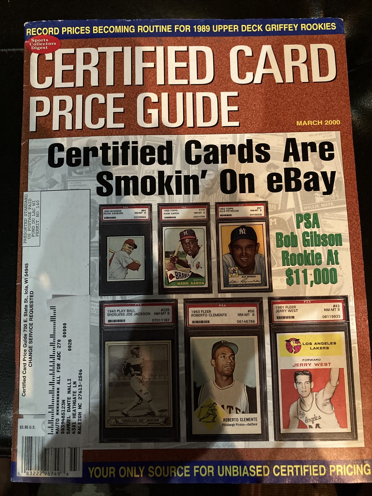SCD March 2000 Certified Card Price Guide eBay