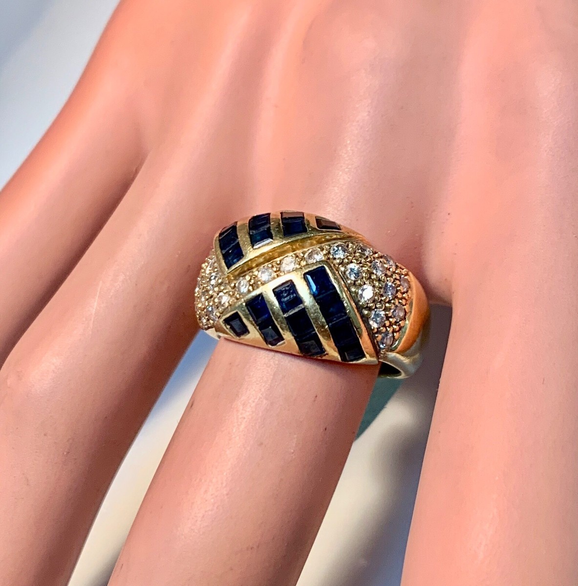 Bague Or 18 Carats Avec Saphirs - 3,78 G | Magnifique Bijou Ancien | Occasion