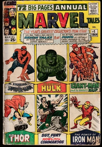 MARVEL TALES 1 - COMPLETE 1st REPRINTS of ORIGINS SPIDER-MAN HULK THOR IRON MAN