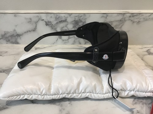 Moncler Sunglasses ML 0205 Steradian 05D Shiny Black w/Blinders/Polarized New - Picture 3 of 3