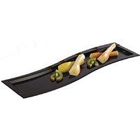 Aps Wave Melamine Platter Black Gn 2/4 Serving Tray Restaurant Bar Commercial. D Aps Wave Melamine Platter Black Gn 2/4 Serving Tray Restaurant Bar Commercial. D