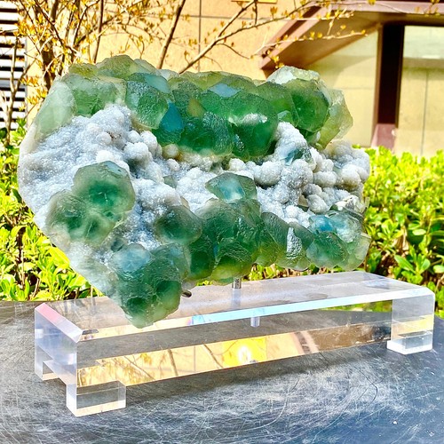 14.37LB natural porcelain blue cubic fluorite mineral specimen/Xianghualing - 第 16/18 張圖片